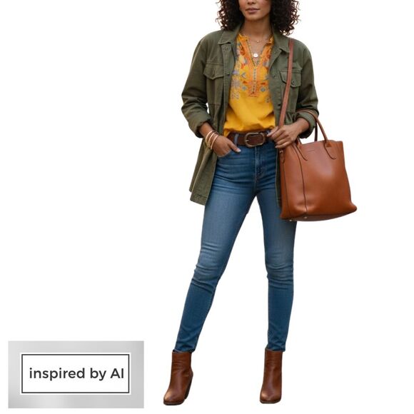 Johnny Was Biya Sleeveless Embroidered Tunic M Yellow Boho - Picture 12 of 12